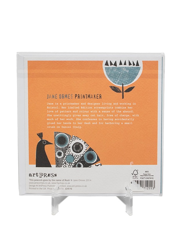 ARTPRESS This peacock goes by the name of Rock´ taitekortti ja kuori - Askartelu - 10105406743 - 1