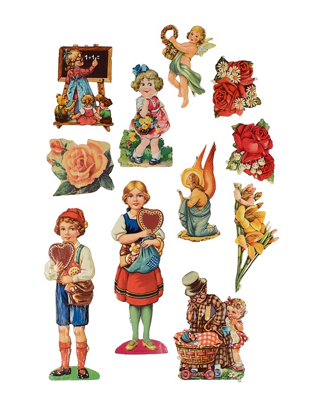 50-luvun kiiltokuvia, 10 kpl  - Askartelu - 10105406833 - 0