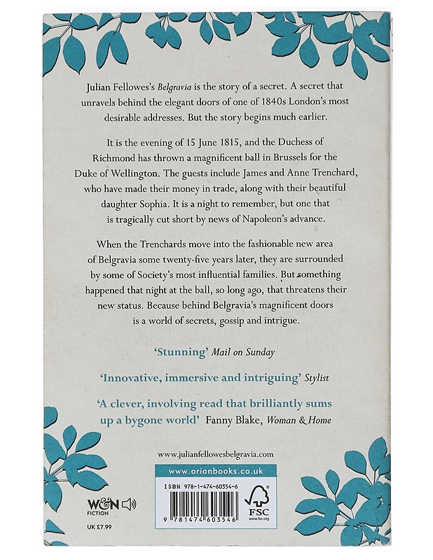 Belgravia - Fellowes, Julian - Romaanit ja novellit - 10105406842 - 1