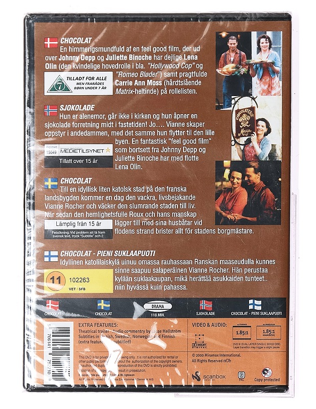 Chocolat - DVD - DVD-elokuvat - 10105407020 - 1