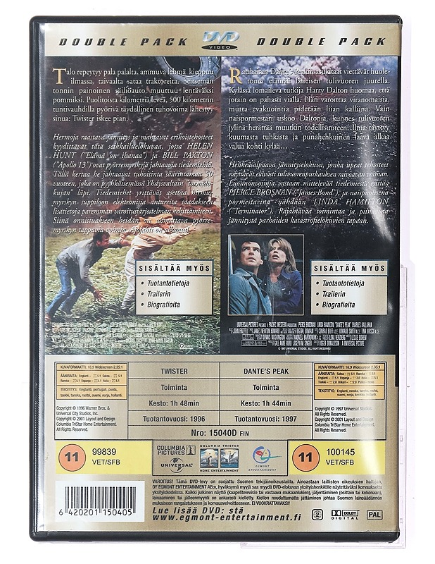 Twister/Dante's Peak - DVD - DVD-elokuvat - 10105407026 - 1