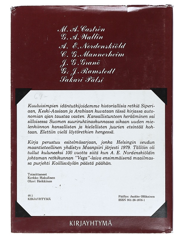 Suomalaiset Aasian-kävijät - Kerkko Hakulinen, Olavi Heikkinen - Historiakirjat - 10105407048 - 1