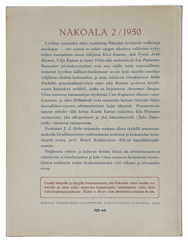 Näköala 2/1950 - Tietokirjat ja oppaat - 10105407079 - 1