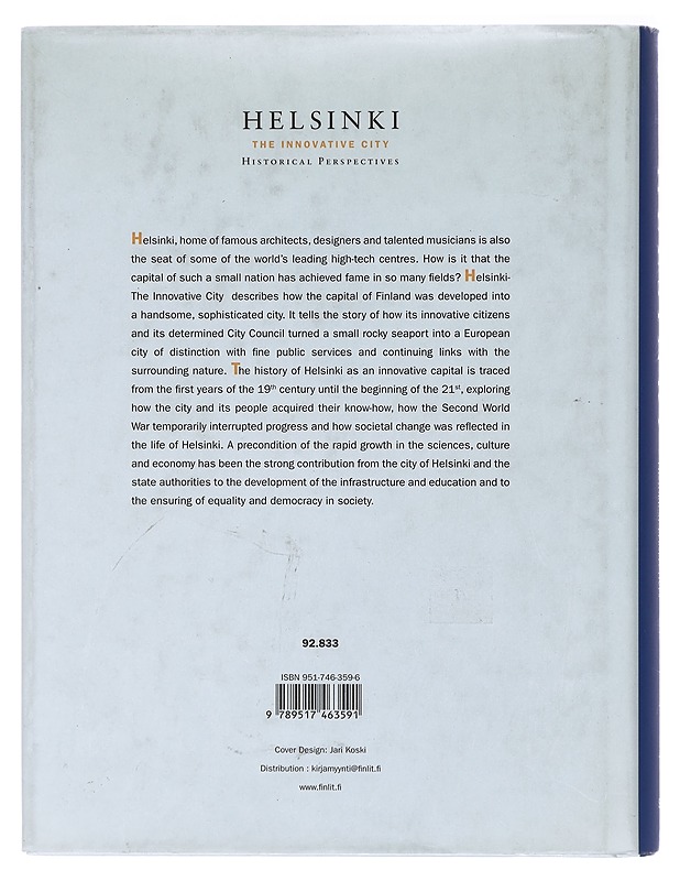 Helsinki : the innovative city : historical perspectives - Bell, Marjatta - Historiakirjat - 10105407103 - 1
