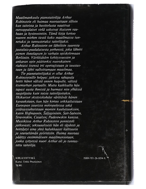 Huima nuoruuteni - Rubinstein, Artur - Elämäkerrat ja muistelmat - 10105407165 - 1