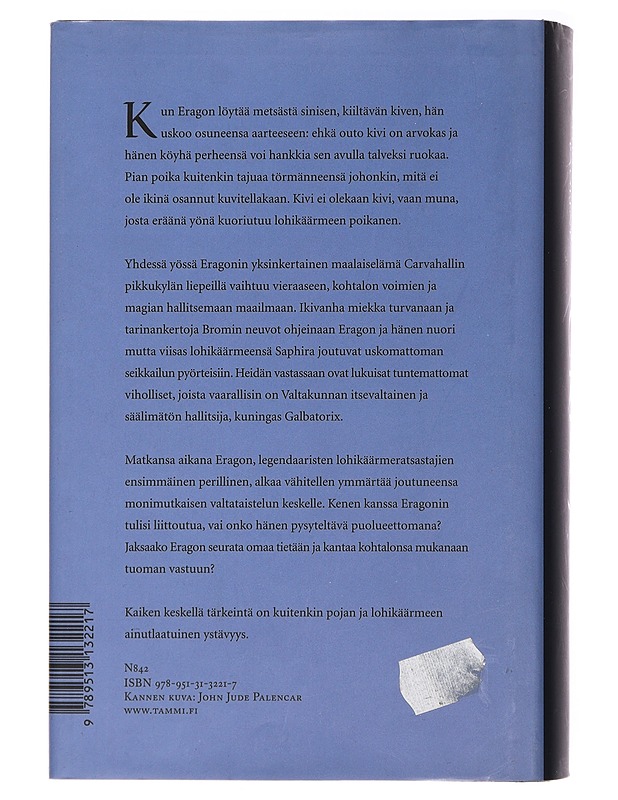 Eragon - Paolini, Christopher - Fantasia- ja scifi - 10105407309 - 1