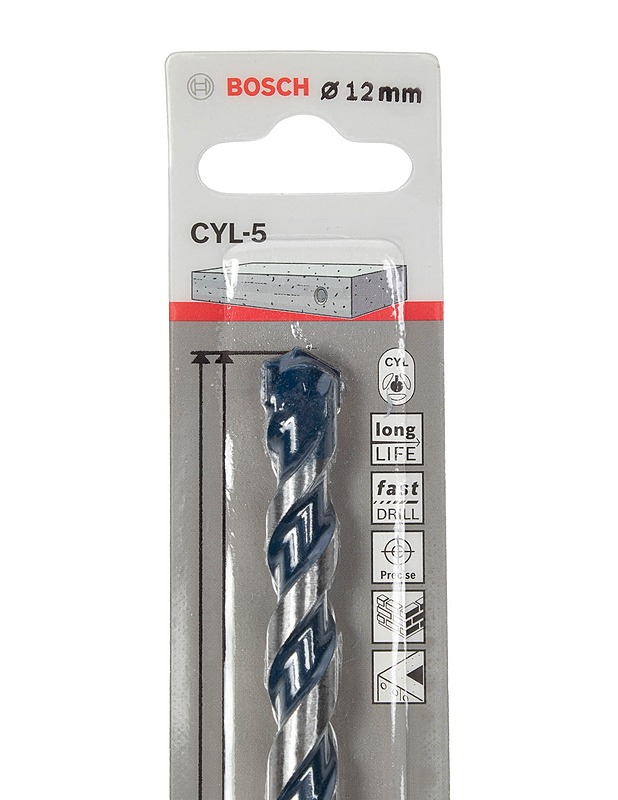 BOSCH CYL-5 12 mm poranterä - Rakennustarvikkeet - 10105407328 - 1
