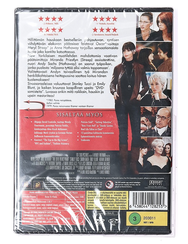 Paholainen pukeutuu Pradaan - Lauren Weisberger - DVD-elokuvat - 10105407365 - 1