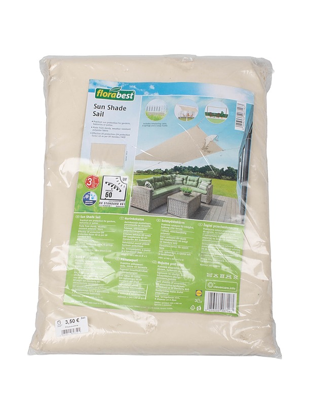 FLORABEST Sun Shade Sail aurinkopurje, 300x200 cm - Rakennustarvikkeet - 10105407375 - 0
