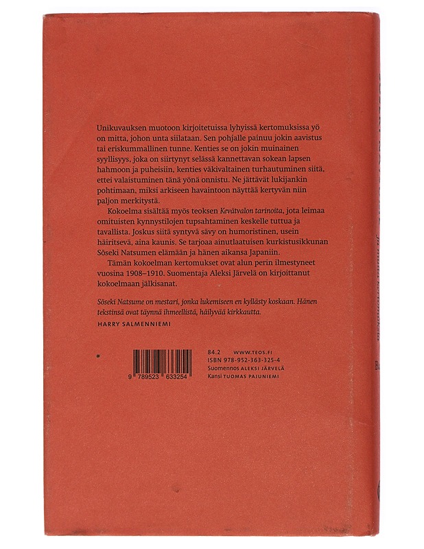 Unta kymmenen yötä ja muita kertomuksia - Natsume, S?seki - Romaanit ja novellit - 10105407407 - 1