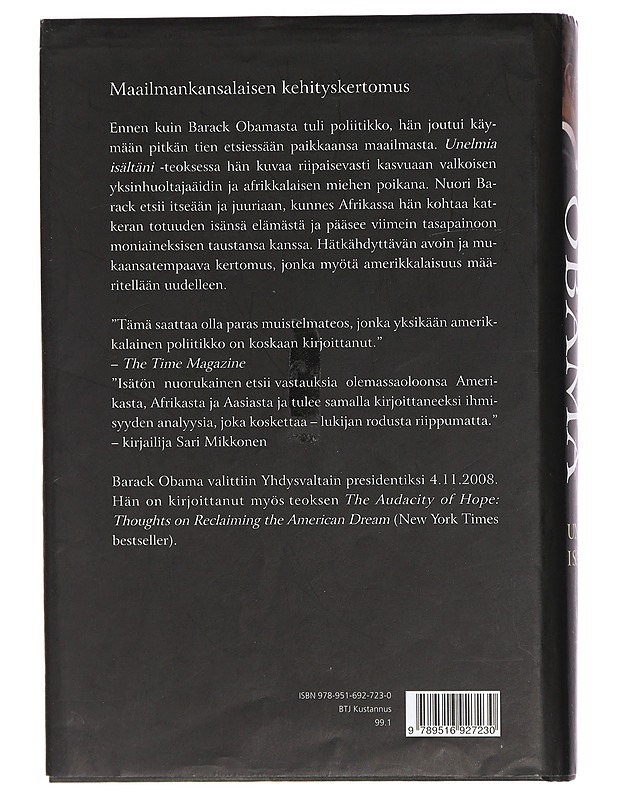 Unelmia isältäni : kertomus rodusta ja sukuperinnöstä - Obama, Barack - Elämäkerrat ja muistelmat - 10105407434 - 1