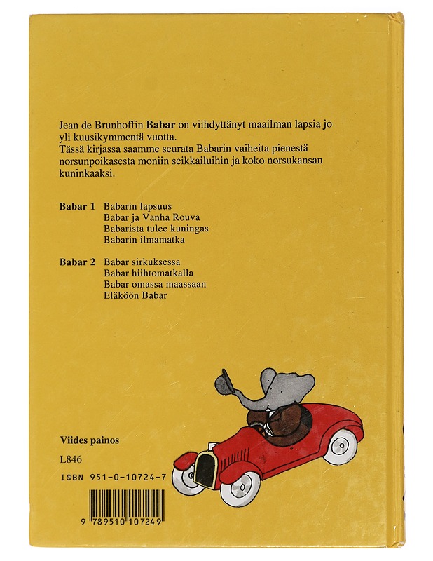 Babar. [1] - Brunhoff, Jean de - Lastenkirjat - 10105407480 - 1