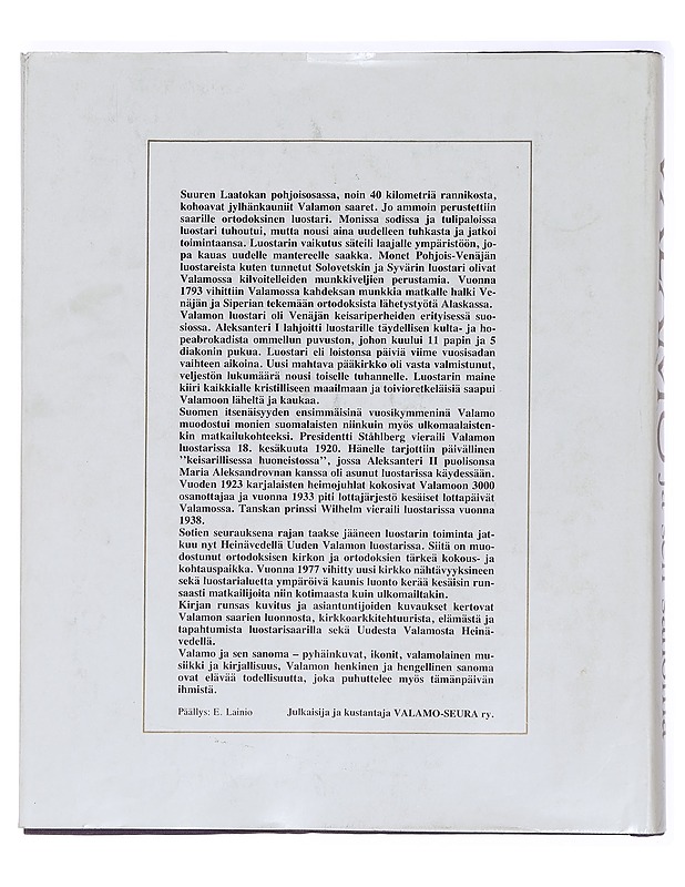 Valamo ja sen sanoma - Kohonen, Niilo - Historiakirjat - 10105407539 - 1