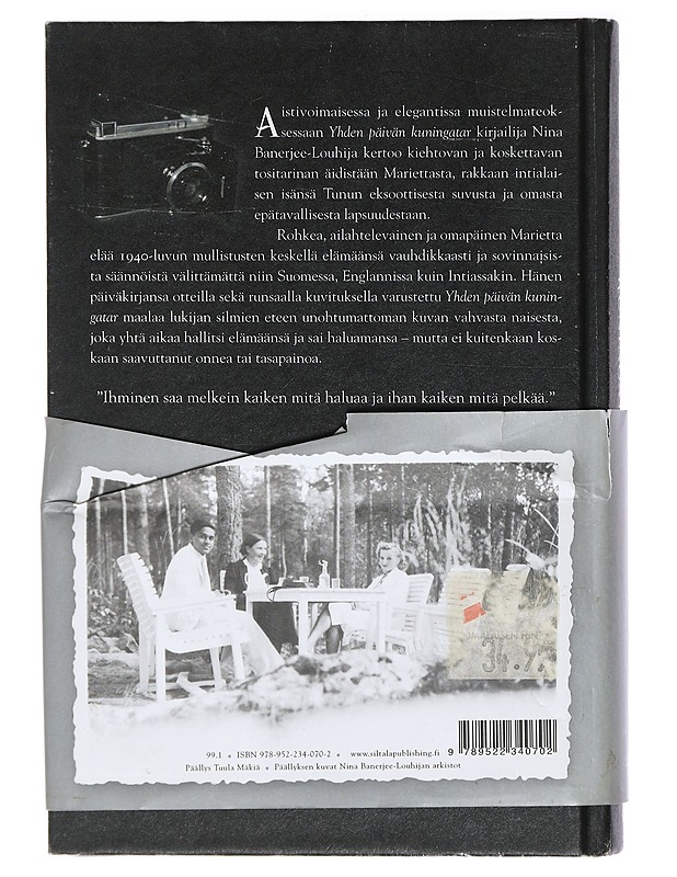 Yhden päivän kuningatar : valokuvia, muistoja, totta ja tarua Marietta Banerjeen elämästä - Nina Banerjee-Louhija - Elämäkerrat ja muistelmat - 10105407635 - 1