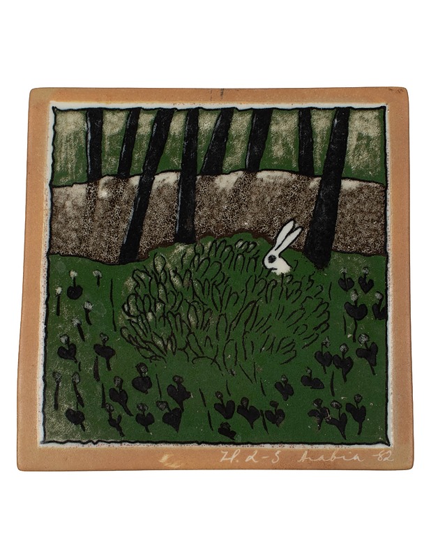 ARABIA Jänis pensaassa seinälaatta - Designsuosikit - 10105407706 - 0