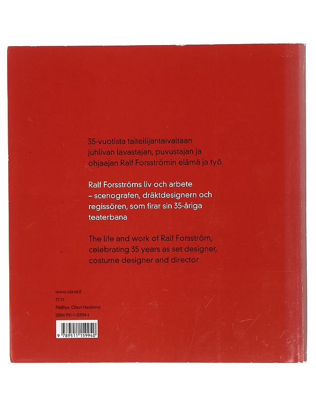 Ralf. Ralf Forsström scenografi 1963-1998 - Taide- ja kulttuurikirjat - 10105407711 - 1