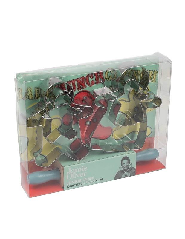 JAMIE OLIVER piparkakkumuotit ja kaulin, 5 osaa - Joulutuotteet - 10105407771 - 0