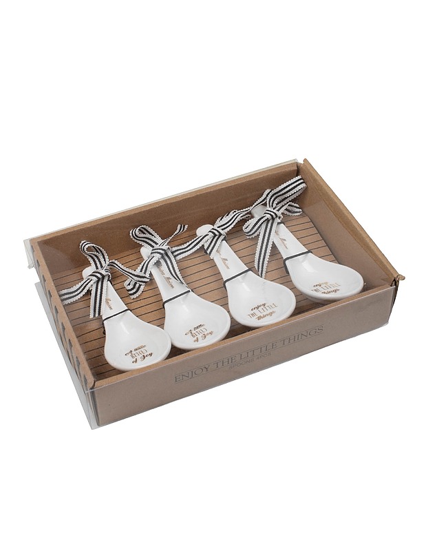 Neljän posliinilusikan setti - Joulutuotteet - 10105407774 - 0