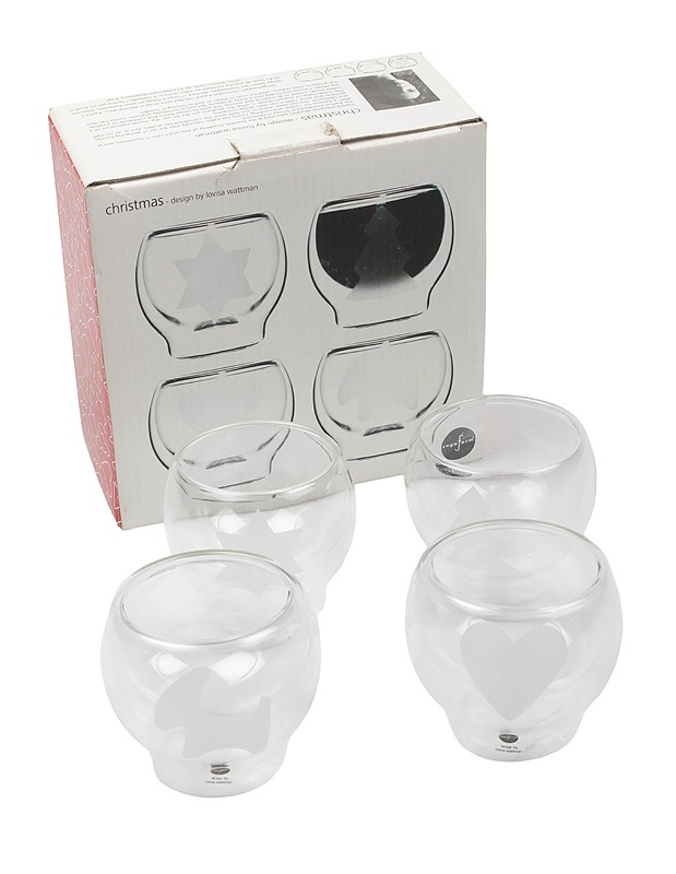 SAGAFORM Christmas glögilasi, 4 kpl - Joulutuotteet - 10105407778 - 0