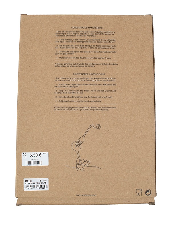 HERDMAR Spaghetti Set ruokailuvälinesetti, 4 osaa - Aterimet - 10105407790 - 1