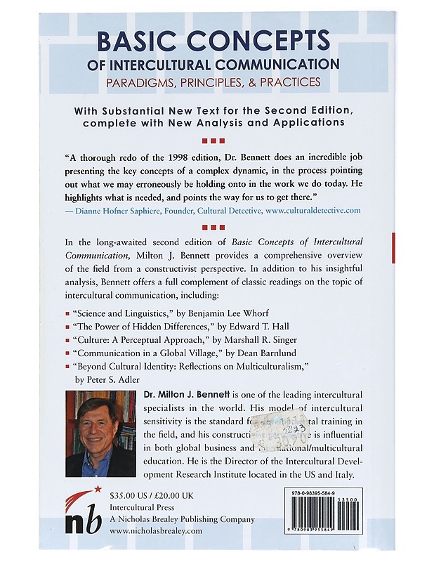Basic concepts of intercultural communication : paradigms, principles, & practices : selected readings - Milton J. Bennett - Tietokirjat ja oppaat - 10105407904 - 1