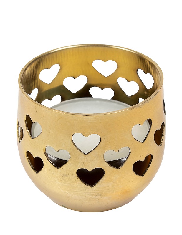 Messinkinen alusta ja tuikkukipot 6 kpl - Joulutuotteet - 10105407906 - 2