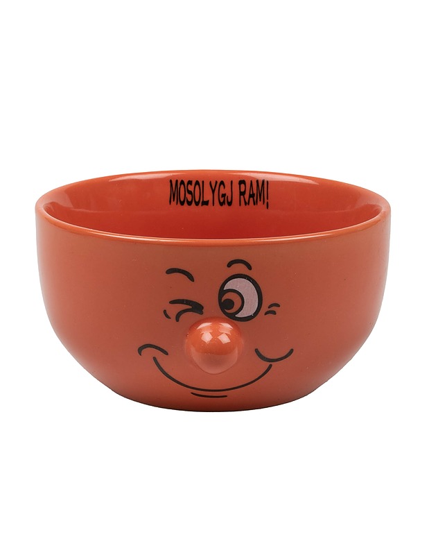 Keraaminen kulho kasvoilla, oranssi - Lautaset ja kulhot - 10105407940 - 1