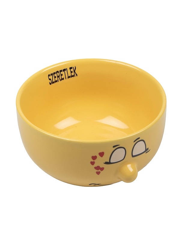 Keraaminen kulho kasvoilla, keltainen - Lautaset ja kulhot - 10105407943 - 0