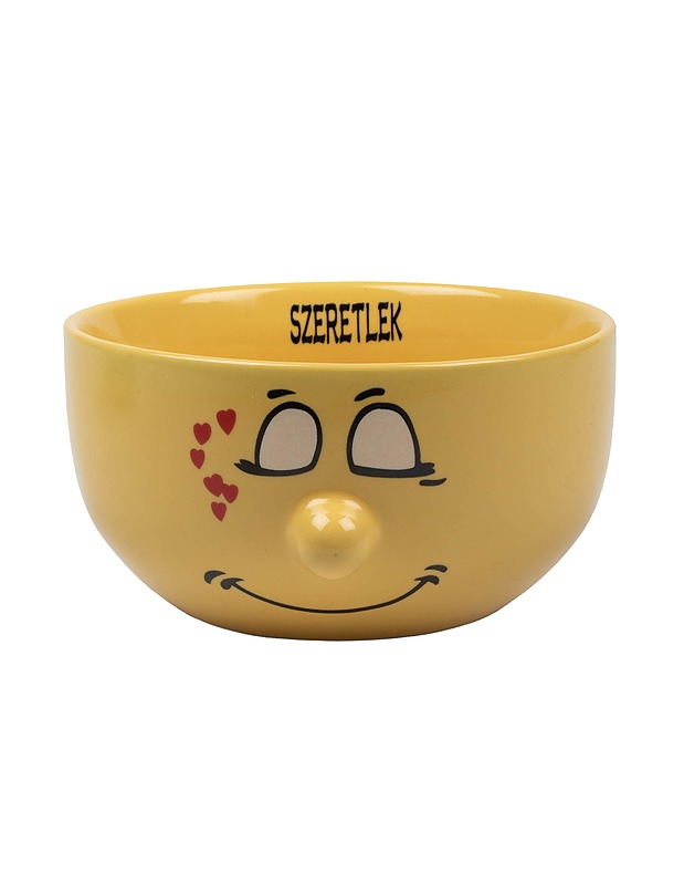 Keraaminen kulho kasvoilla, keltainen - Lautaset ja kulhot - 10105407943 - 1