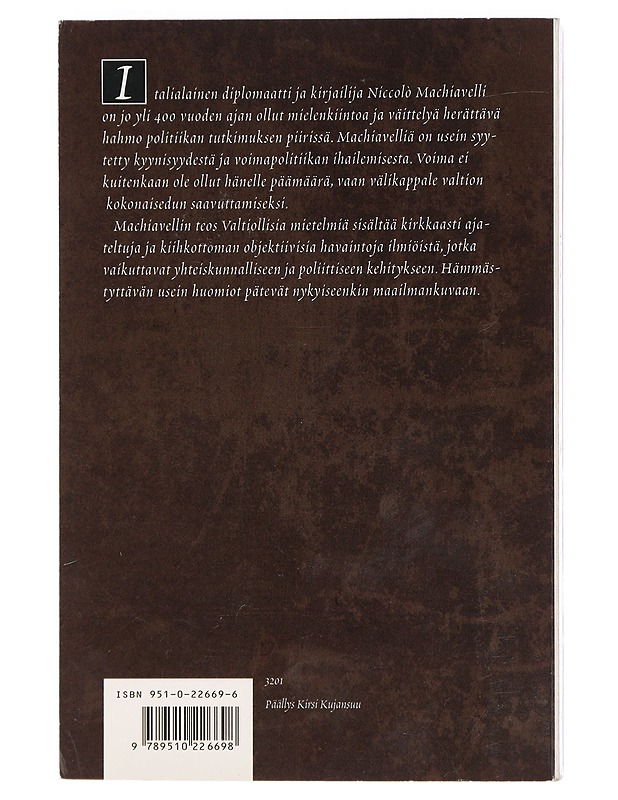 Valtiollisia mietelmiä - Nicoló Machiavelli - Tietokirjat ja oppaat - 10105407981 - 1