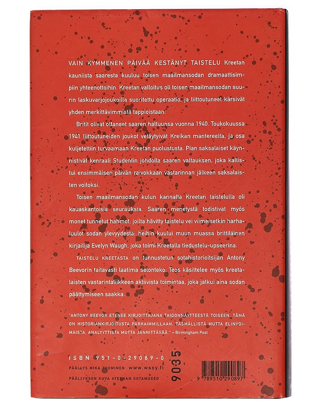 Taistelu Kreetasta - Beevor, Antony - Historiakirjat - 10105407995 - 1