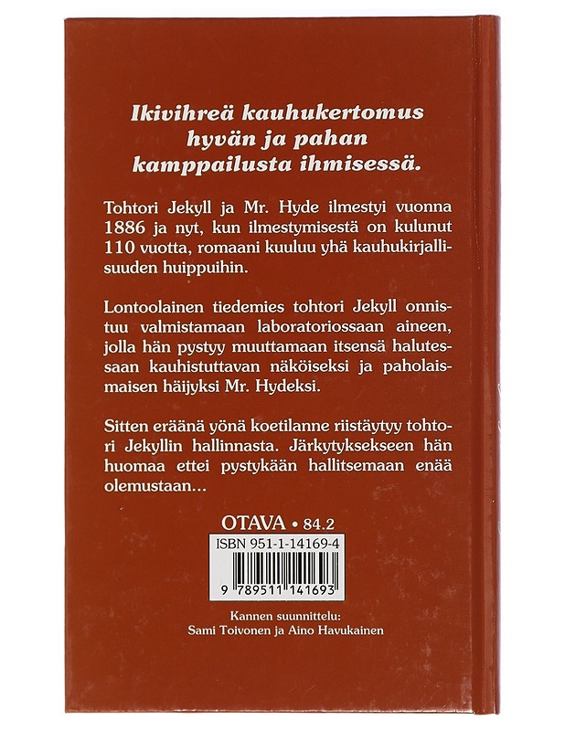 Tohtori Jekyll ja mr Hyde - Stevenson, Robert Louis - Romaanit ja novellit - 10105408028 - 1
