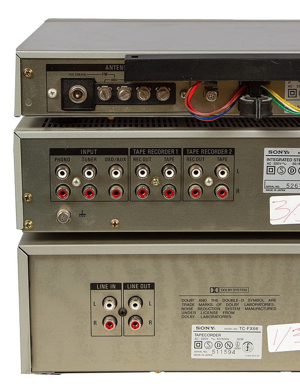 SONY ST-J44, TA-AX44, TC-FX66 stereolaitteisto - Viihde-elektroniikka - 10105408036 - 2