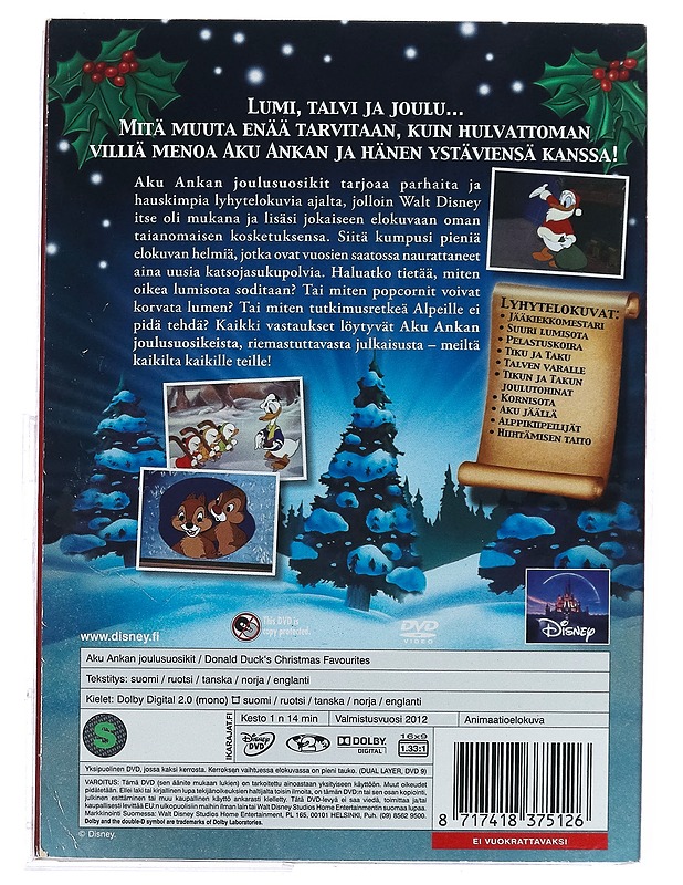 Aku Ankan joulusuosikit - DVD - Joulutuotteet - 10105408064 - 1