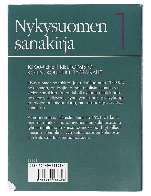 Nykysuomen sanakirja Osa 1-6 - Matkaoppaat ja sanakirjat - 10105408067 - 3
