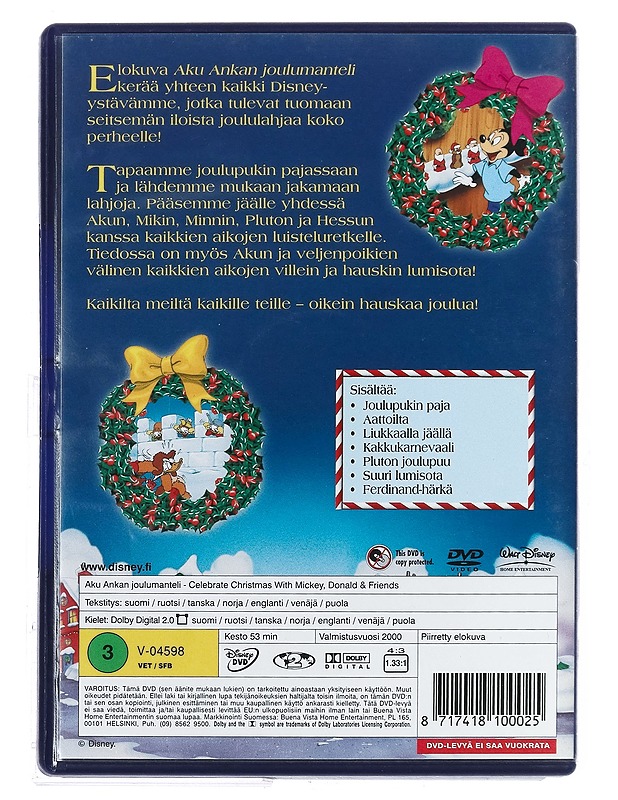 Aku Ankan Joulumanteli - DVD - DVD-elokuvat - 10105408069 - 1