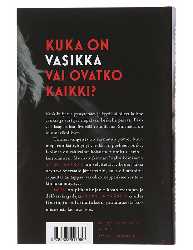 Vasikka : komisario Ariel Kafka tutkii - Harri Nykänen - Jännitys ja dekkarit - 10105408102 - 1