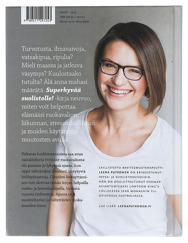 Superhyvää suolistolle! : herkkävatsaisen elämä kuntoon - Putkonen, Leena - Ruokakirjat - 10105408140 - 1