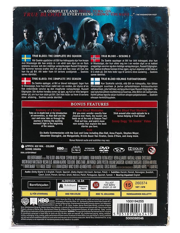 True Blood: 3. Tuotantokausi - DVD - DVD-elokuvat - 10105408244 - 1