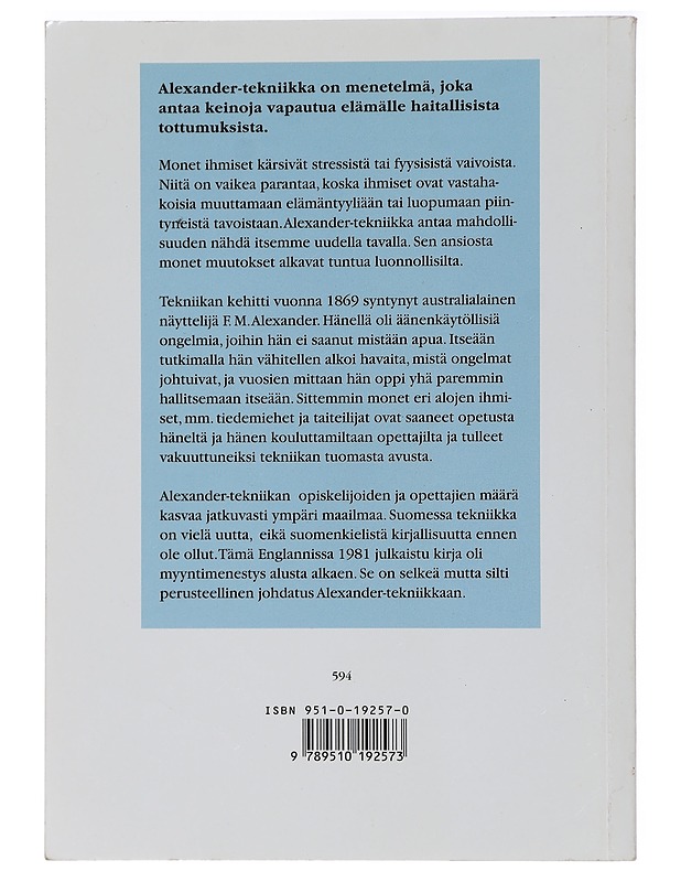 Ryhtiä elämään : johdatus Alexander-tekniikkaan - Gelb, Michael - Tietokirjat ja oppaat - 10105408318 - 1