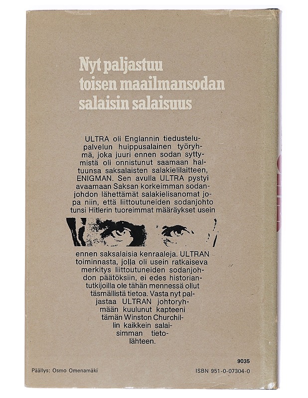 Operaatio Ultra - Winterbotham, F.W - Historiakirjat - 10105408341 - 1