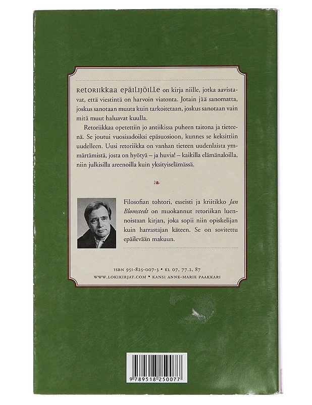 Retoriikkaa epäilijöille - Blomstedt, Jan - Tietokirjat ja oppaat - 10105408371 - 1