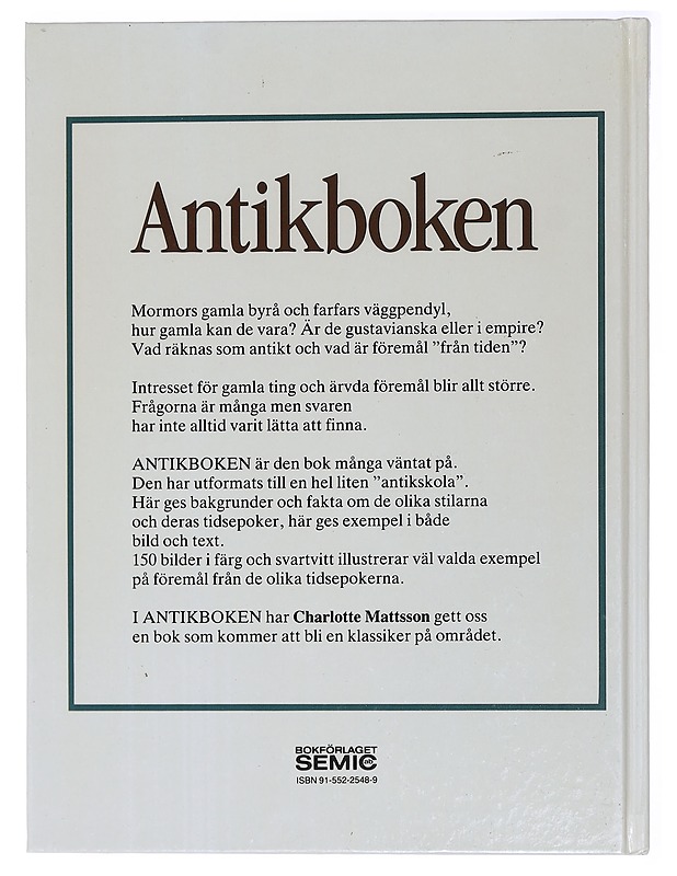 Antikboken - Charlotte Matsson - Tietokirjat ja oppaat - 10105408375 - 1