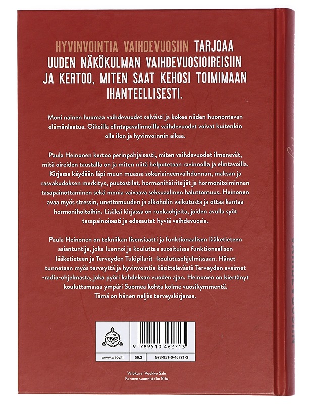 Hyvinvointia vaihdevuosiin : terveyttä ja energiaa oikealla ravinnolla - Paula Heinonen - Tietokirjat ja oppaat - 10105408478 - 1