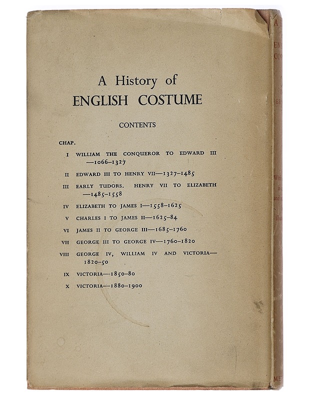 A History of English Costume - Iris Brooke - Tietokirjat ja oppaat - 10105408678 - 1