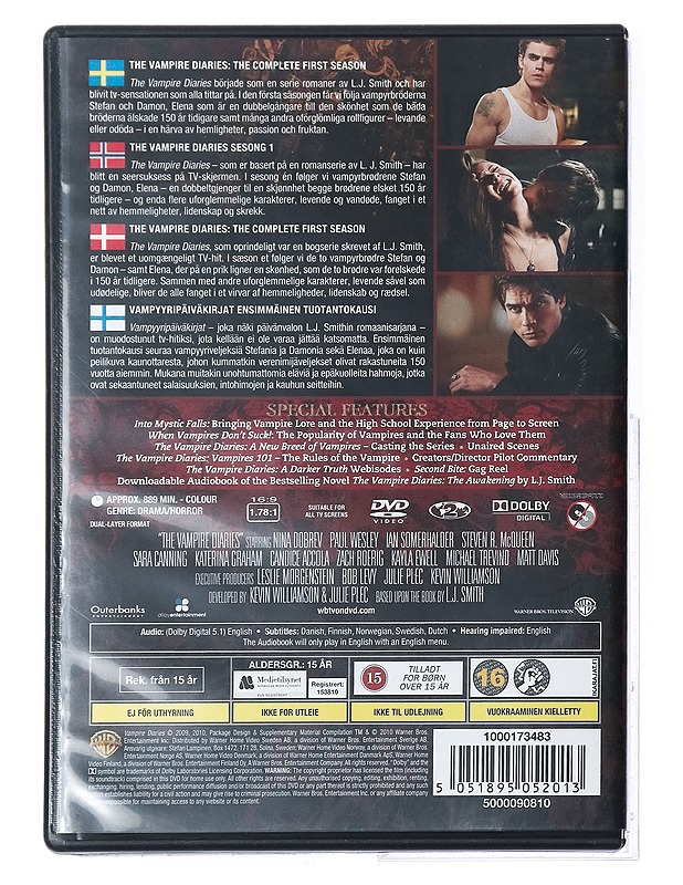 Vampire Diaries: 1. tuotantokausi - DVD - DVD-elokuvat - 10105408711 - 1