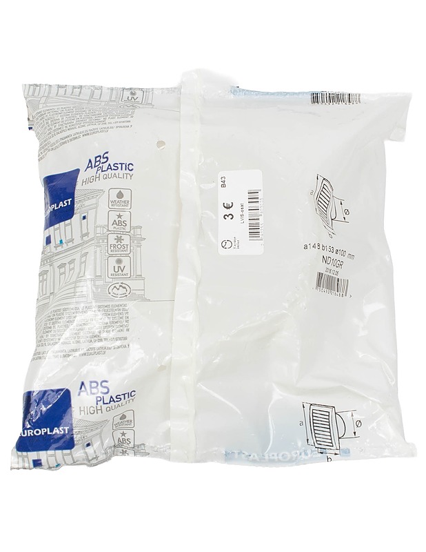 EUROPLAST ND10GR venttiiliritilä - Rakennustarvikkeet - 10105408762 - 1