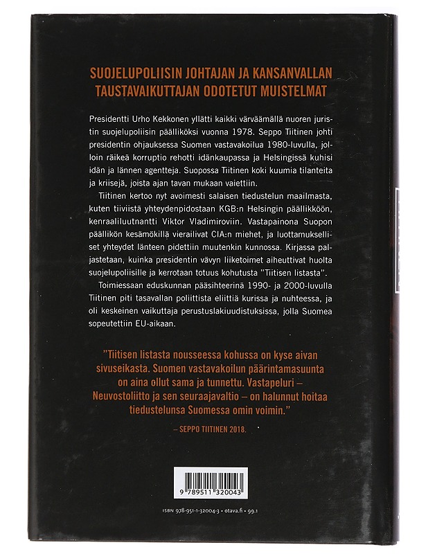 Tiitinen : vakoilijoita ja veijareita - Tiitinen, Seppo - Elämäkerrat ja muistelmat - 10105408790 - 1