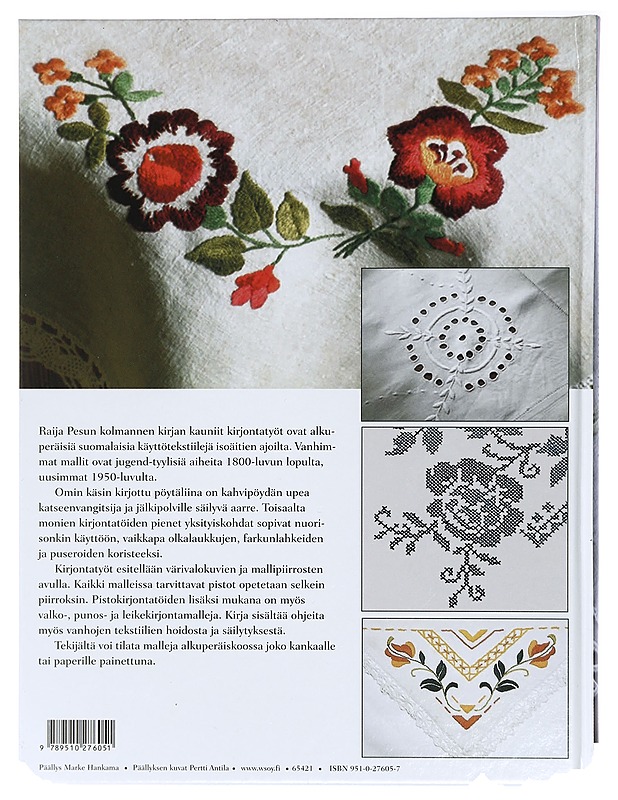 Perinteiset kirjontatyöt : kapiokirstujen aarteita isoäitien ajoilta - Pesu, Raija - Tietokirjat ja oppaat - 10105408836 - 1