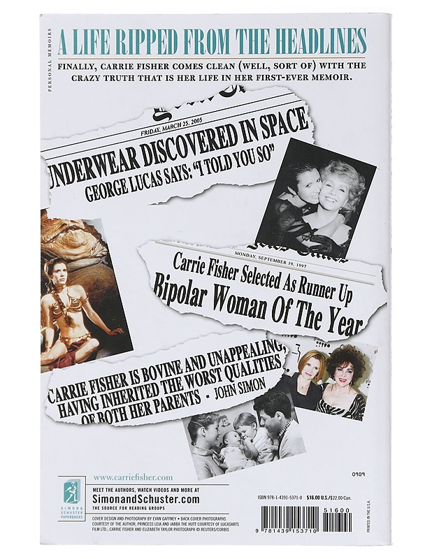 Wishful Drinking - Fisher, Carrie - Elämäkerrat ja muistelmat - 10105408851 - 1